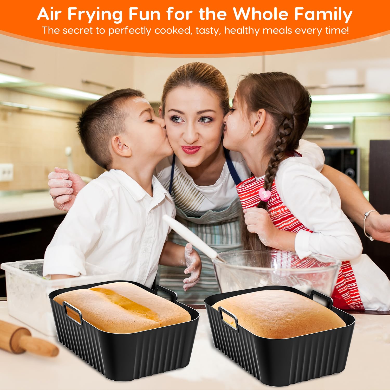 2 Stück Airfryer Zubehör für Russell Hobbs Heißluftfritteuse 2 Kammern 9L(2 x 4.5L), Dual Zone Rapid Airfryer Silikonform Heißluftfritteuse Zubehör für Russel Hobbs 2 Stück Airfryer Zubehör für Russell Hobbs Heißluftfritteuse 2 Kammern 9L(2 x 4.5L), Dual Zone Rapid Airfryer Silikonform Heißluftfritteuse Zubehör für Russel Hobbs