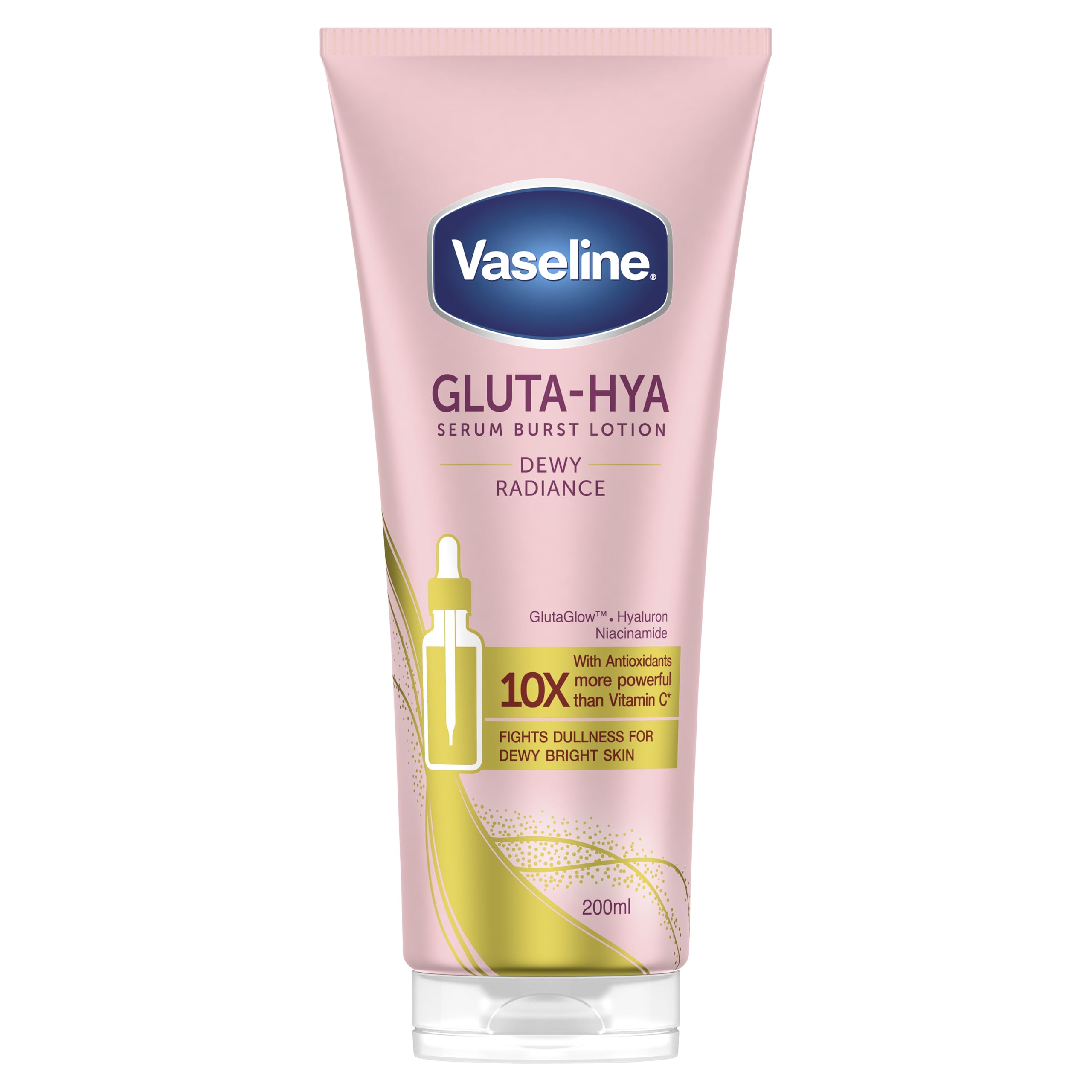 Vaseline Gluta Hya Lotion Bundle Dewy&Overnight Radiance w/ Flawless Glow3x200ml
