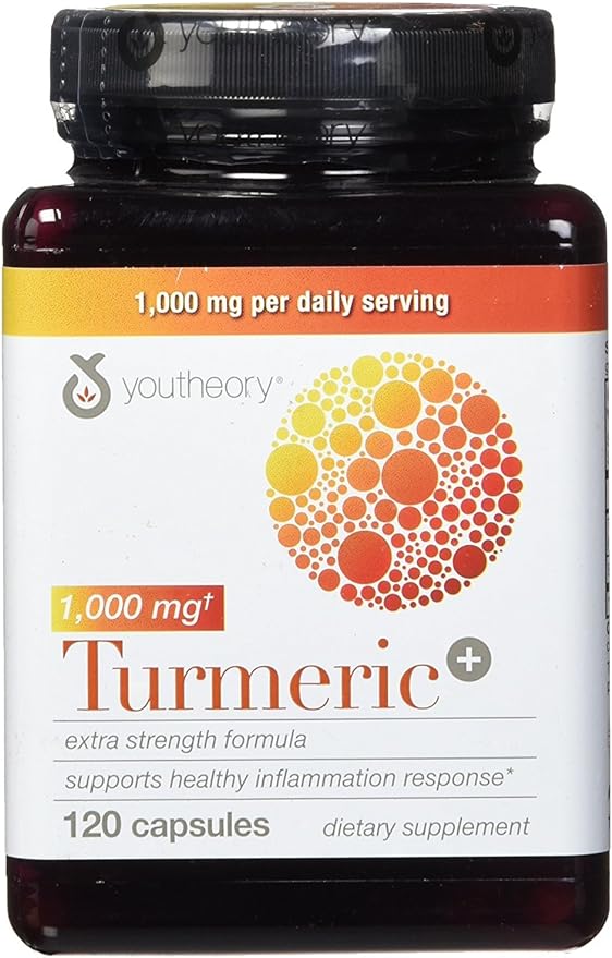 Youtheory Turmeric Extra Strength Formula, curcumin C3 complex 500mg