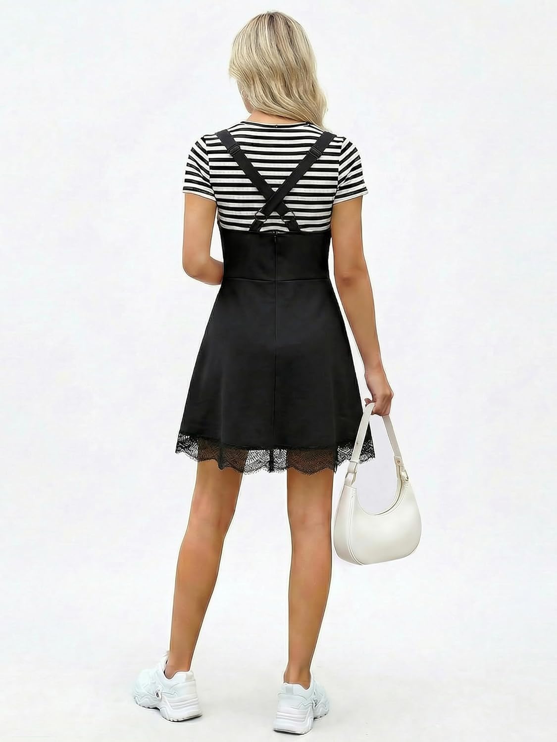 YOINS Overalls Dress for Women Adjustable Straps Pinafore Dress Casual Mini Cute A-Line Suspender Skirt - Image 2