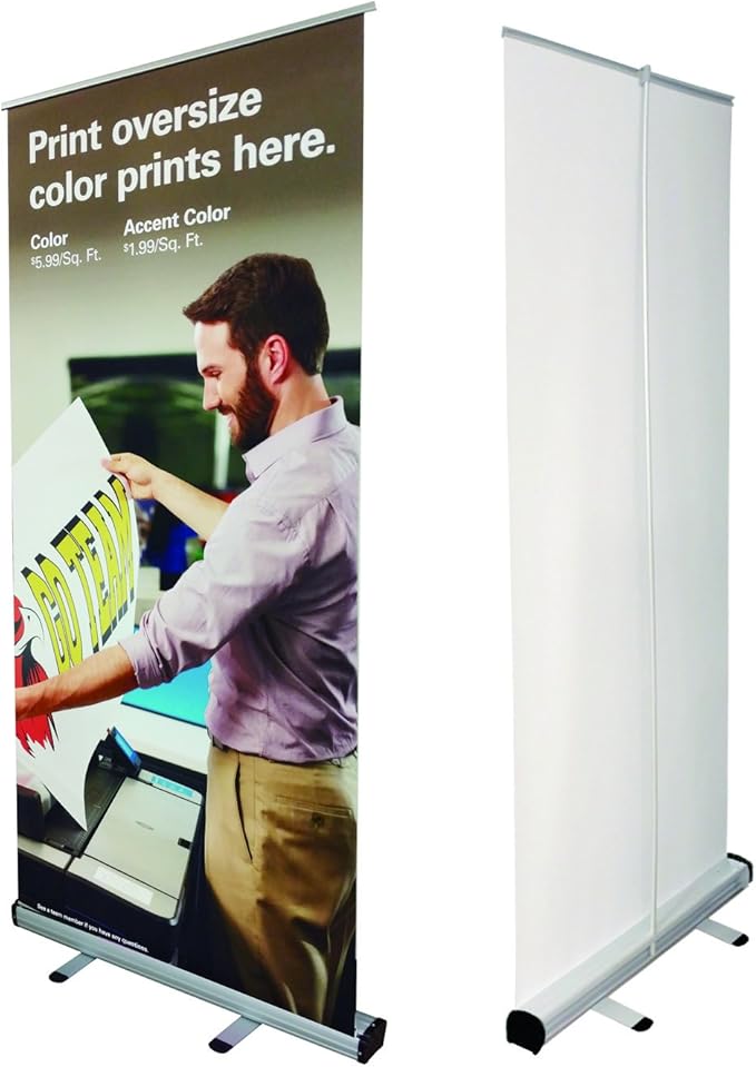 Retractable Pullup Banner Stand with 33" X 78" Size
