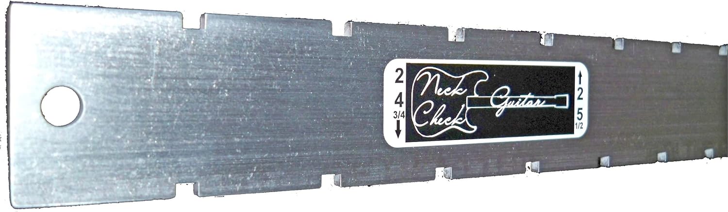 Made In USA-Bass Straight Edge (Notched) Luthiers Tool-Neck Check