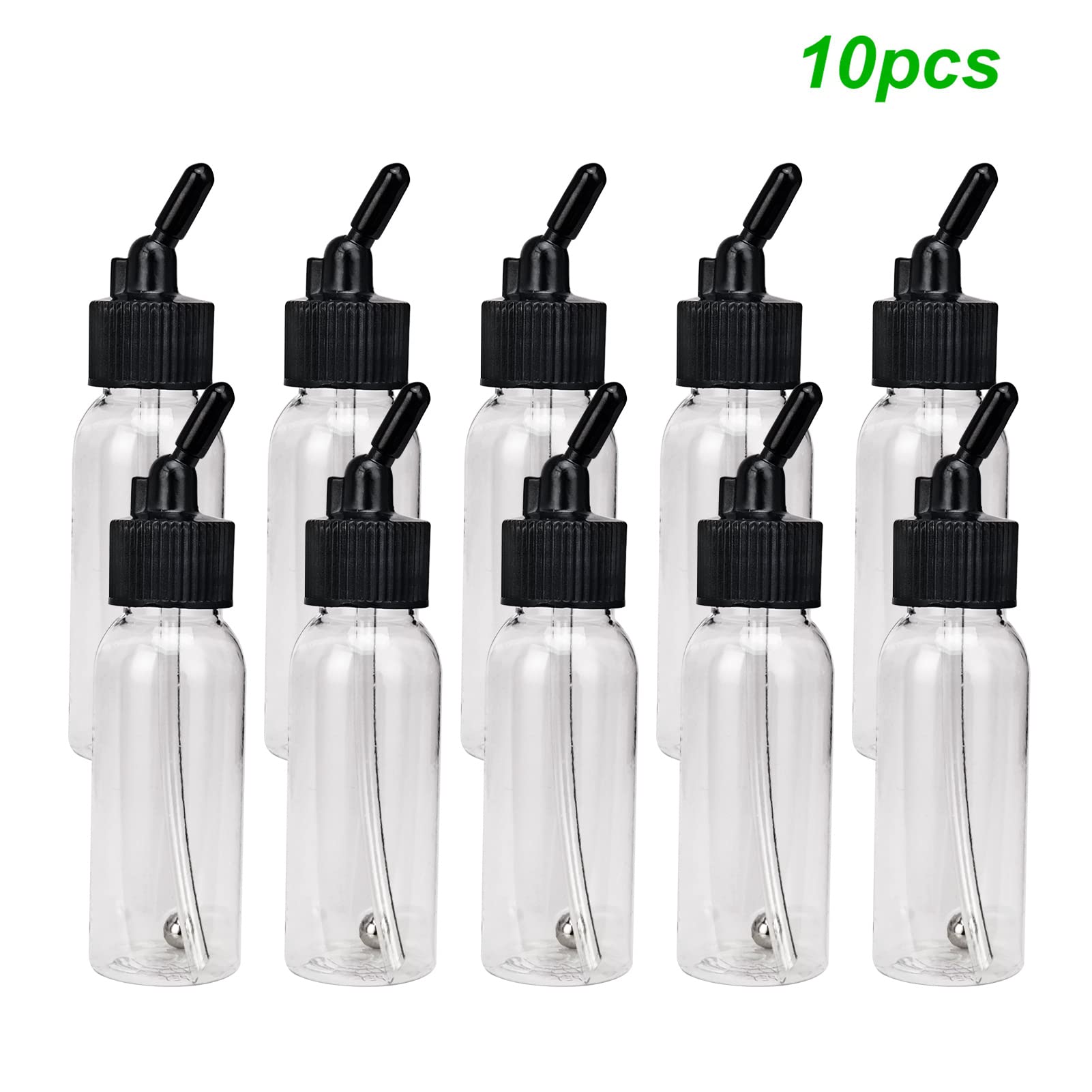 Peinture pour aérographe 1,2 Once 35 cm3 Boîte de 10 flacons avec Couvercle Adaptateur Capuchon