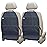 Viaviat Car Seat Protector Large Kick Mat 2 Pack Durable Water Resistant Auto Seat Back Covers with 2 Mesh Pockets Protection Against Dust Mud Scratches (Dark Gray, 2-Pack)