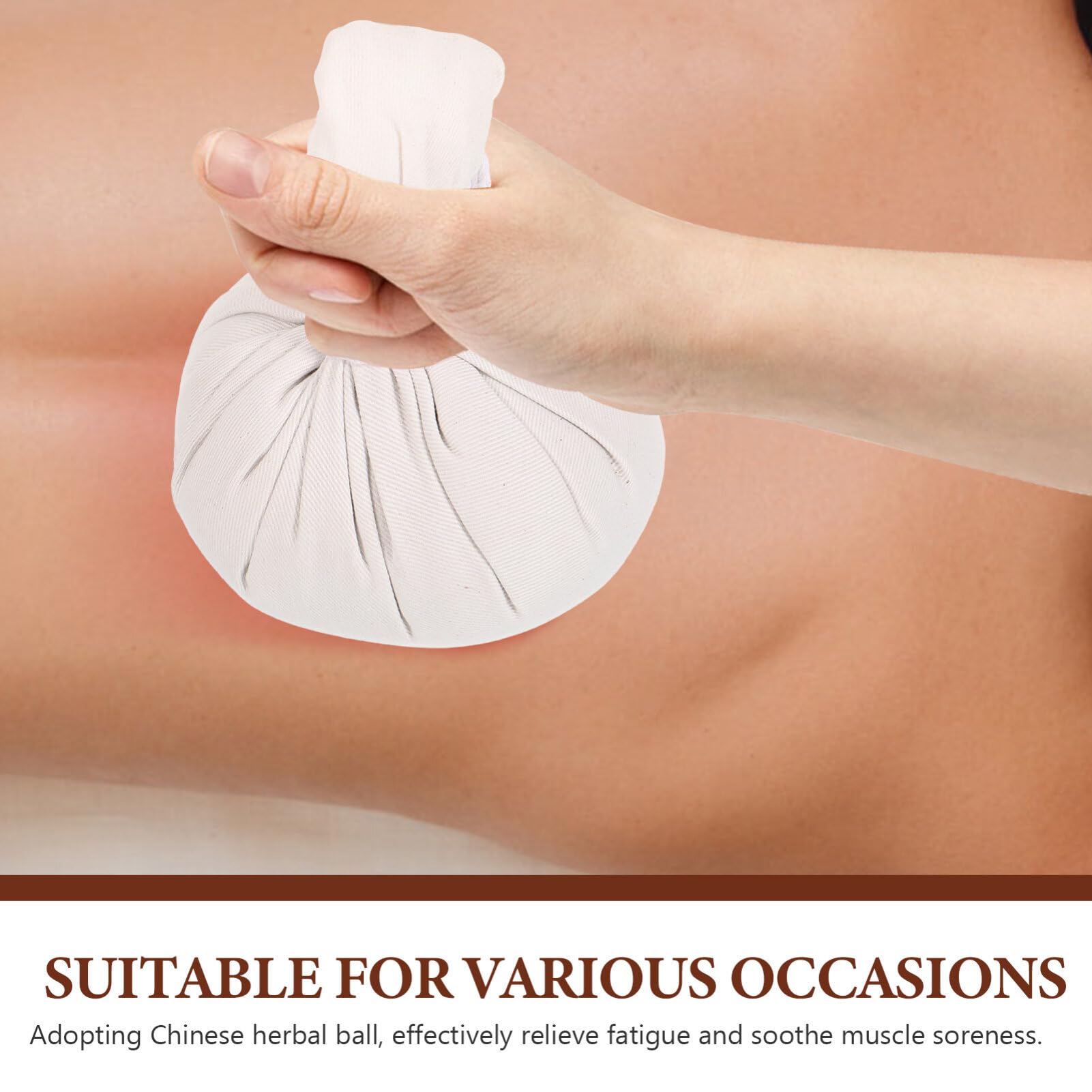 SEWACC Lot de 2 balles de massage thaïlandaises à base de plantes, Spa Thaïlandais Massage Aux Compresse Boule Sacs Chauffants et aromatique pour spa et détente à domicile