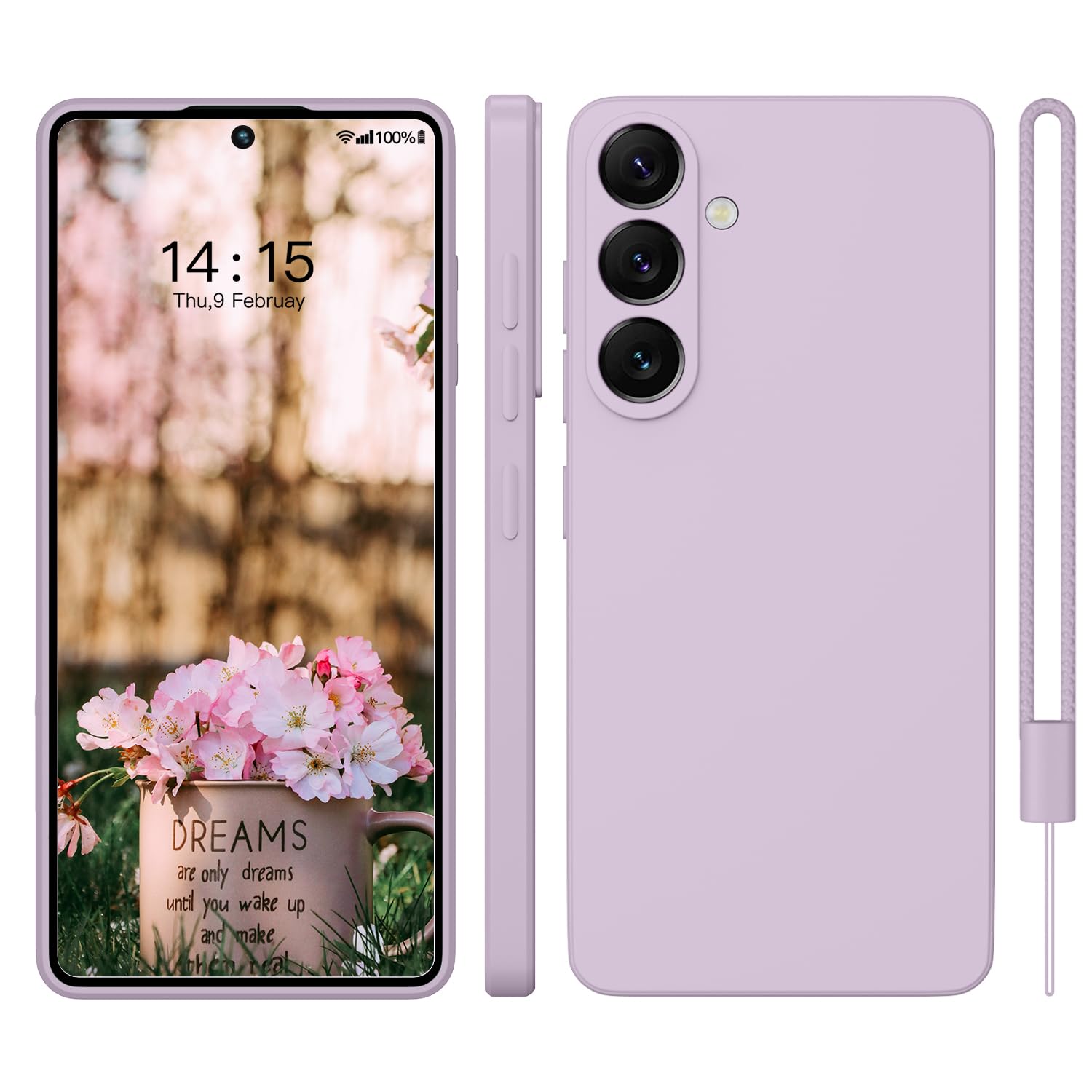 WXX für Samsung Galaxy S25 Hülle Silikon Case Dünn Slim mit Microfiber, Kratzfeste Rundumschutz Case Hülle für Samsung Galaxy S25 6.2'' Lila