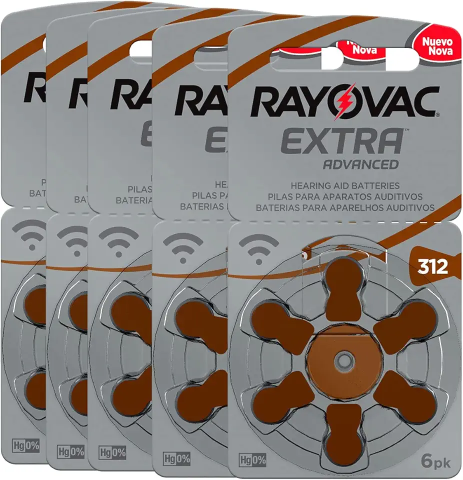 Pilha Auditiva 312 Rayovac Bateria Pr41 kit 30 unidades