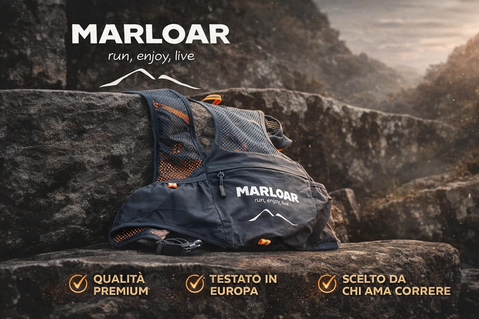 Zaino Trail Running con 2 Soft Flask – Gilet Idratazione Ultraleggero e Traspirante per Corsa, Trail ed Escursionismo – Vestibilità Stabile