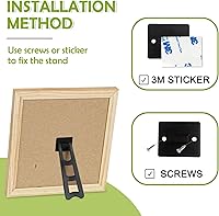 Vista 5 de 4 THOUGHT Tablero de Letras con 500 Letras Tablero de Letras de Fieltro de 10" x 10" con Soporte para Regreso a Clases Marco de Madera de Roble