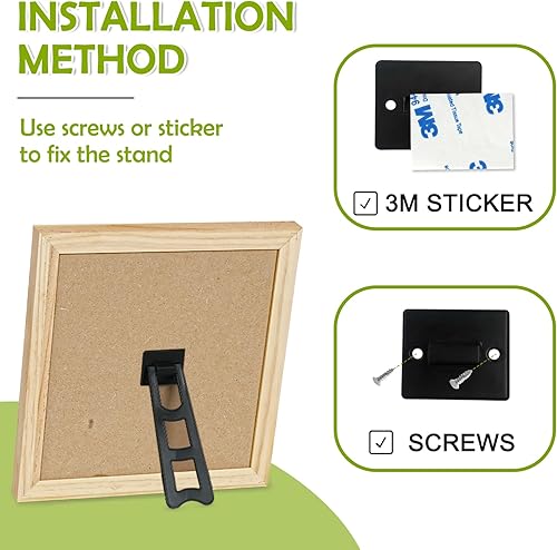 Miniatura 5 de 4 THOUGHT Tablero de Letras con 500 Letras Tablero de Letras de Fieltro de 10" x 10" con Soporte para Regreso a Clases Marco de Madera de Roble