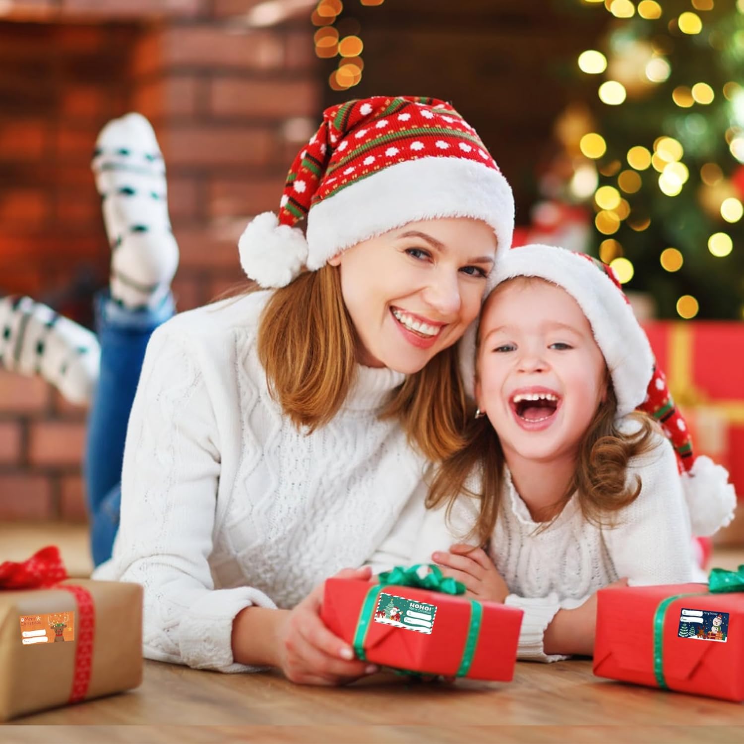 500 PCS Christmas Gift Tags, Gift Tags for Christmas Presents, Self-Adhesive Name Stickers Labels for Christmas Wrapping Paper, Envelope, Cards, Present, Birthday, Holiday Decor (2.95 x 1.6 Inch) - Image 7