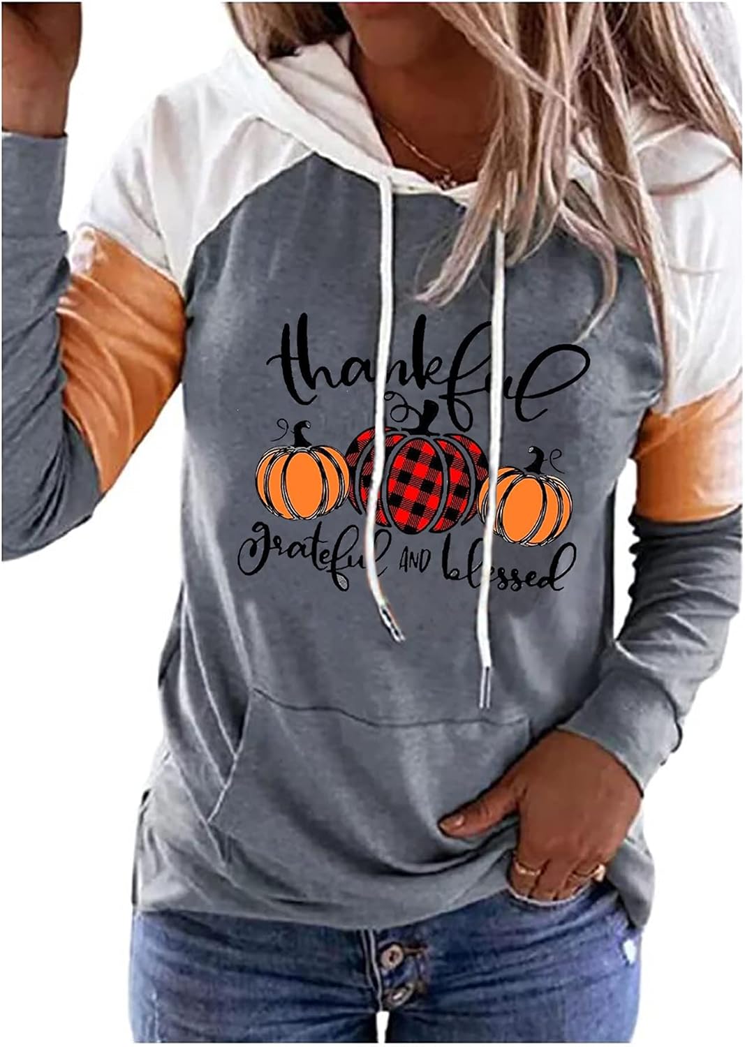 Susongeth It's Fall Y'all Hoodie for Women Thanksgiving Pumpkin Long Sleeve Shirt Fall Pullover Top image 2