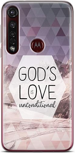 Miniatura 4 de Mertak Funda de teléfono compatible con Motorola Edge + Moto G9 G8 Plus G7 Play Power Z4 Flexible Mountains Christian Silicona Poligonal Delgada