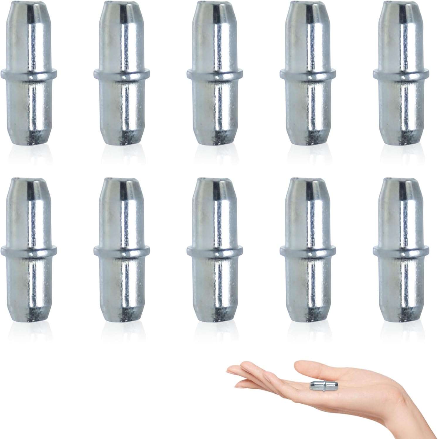 Shelf Pins Shelf Support Pegs, 10 Pcs Shelf Supports Pins 5mm Studs Push in Stainless Steel Cupboard Shelf Pegs Kitchen Cupboard Shelf Supports for Shelves Cabinets Brackets Office Furniture Kitchen