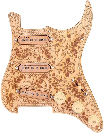 Amazon.com: Guita Pickguard Pickguard - Juego de 1 Golpeador de guitarra  precableada con carga de madera de arce, talla de flores, pickups para  guitarra eléctrica. : Instrumentos Musicales