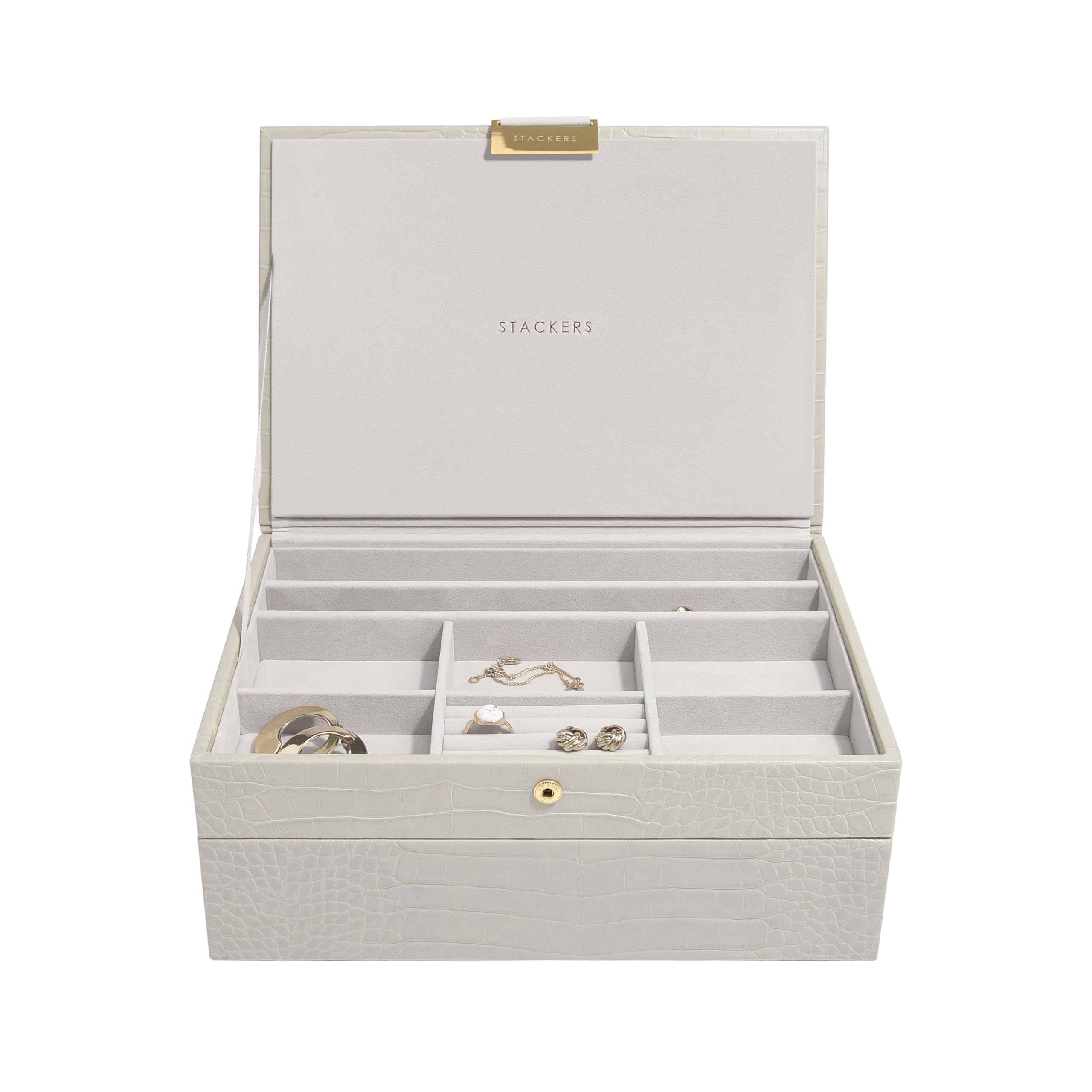 Stackers Putty Croc Classic Medium Jewellery Box Set of 2