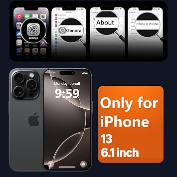 URUCHI Güçlü Manyetik Telefon Kılıfı, [Mag-Safe ile Uyumlu] [Askeri Düzey Düşme Koruması] [Güçlü Silikon Kenarlar] İnce Yarı Saydam Mat Koruyucu Kılıf (Lacivert, iPhone 13 6,1 inç)