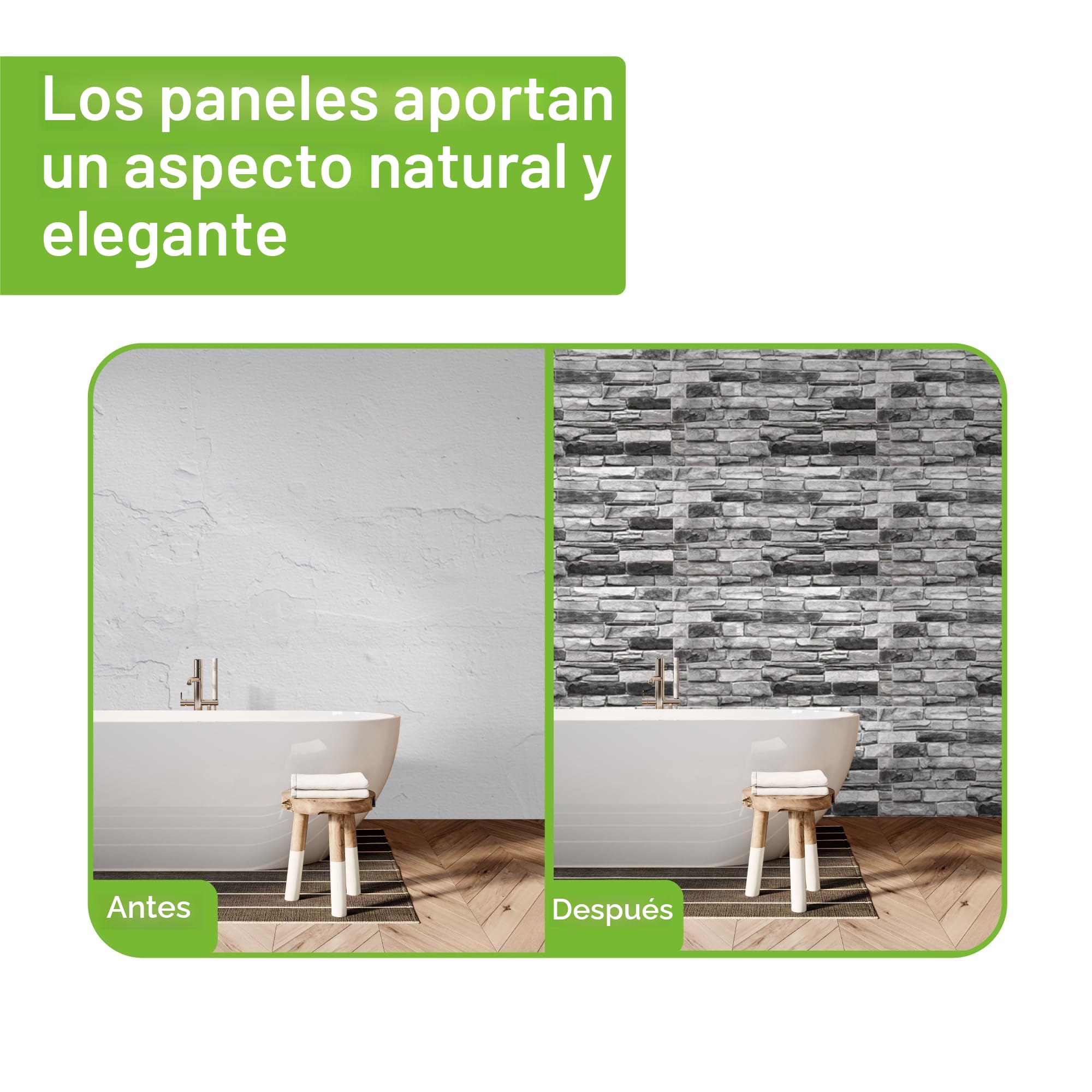 Grace Baltic - Paneles de pared 3D para decoración de pared interior, no adhesivos, finos y elásticos, de PV… (10, Plateada)