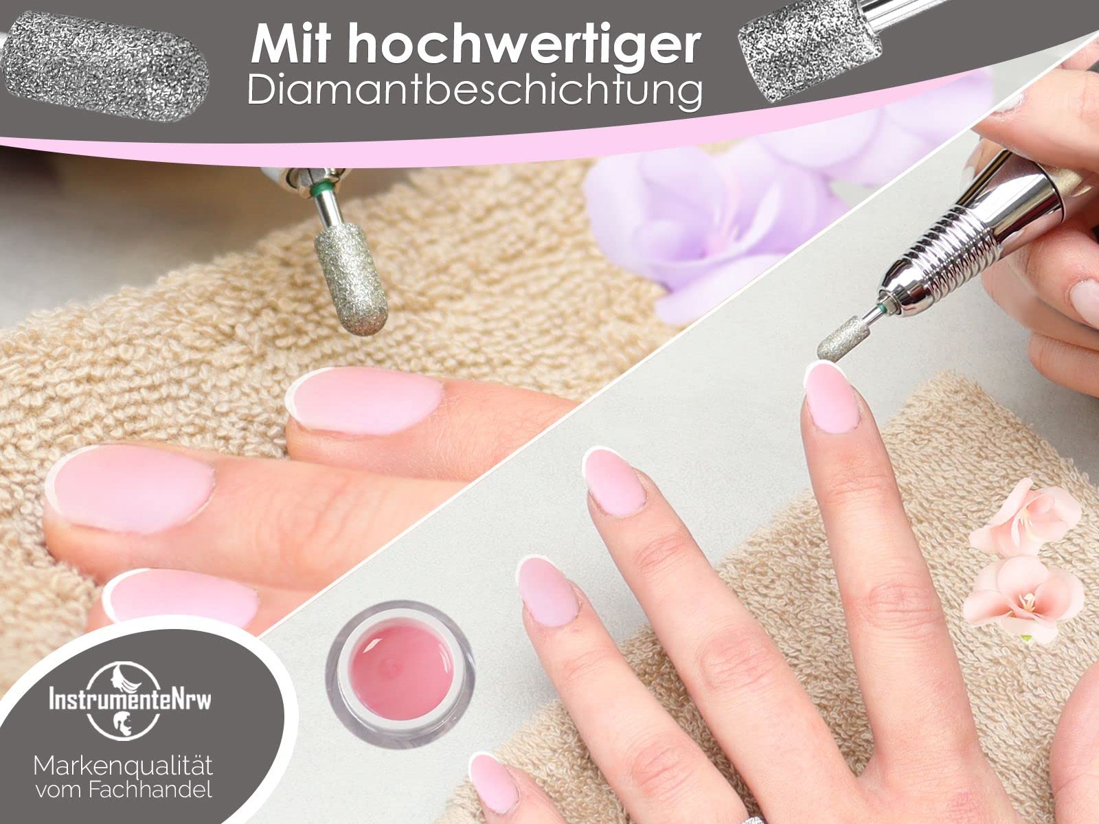 Diamantschleifer Fräser-Set 7-Teilig für Fußpflege und Maniküre