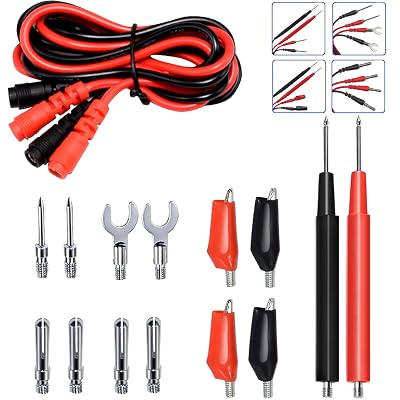 Serplex® 16-in-1 Multimeter Test Leads Kit for 4mm Multimeter, Insulated Jumper Wires Silicone Jumper Wires with Alligat