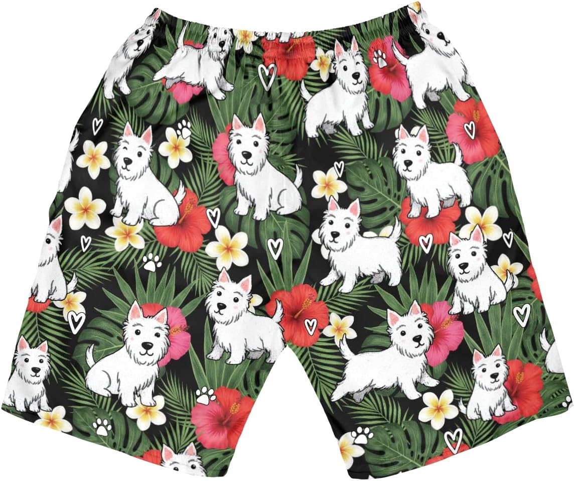 ThuhaTree Store West Highland Terrier (Unisex S-5XL) Hawaiian Shorts and Shirt – Outfits for Dog Lovers