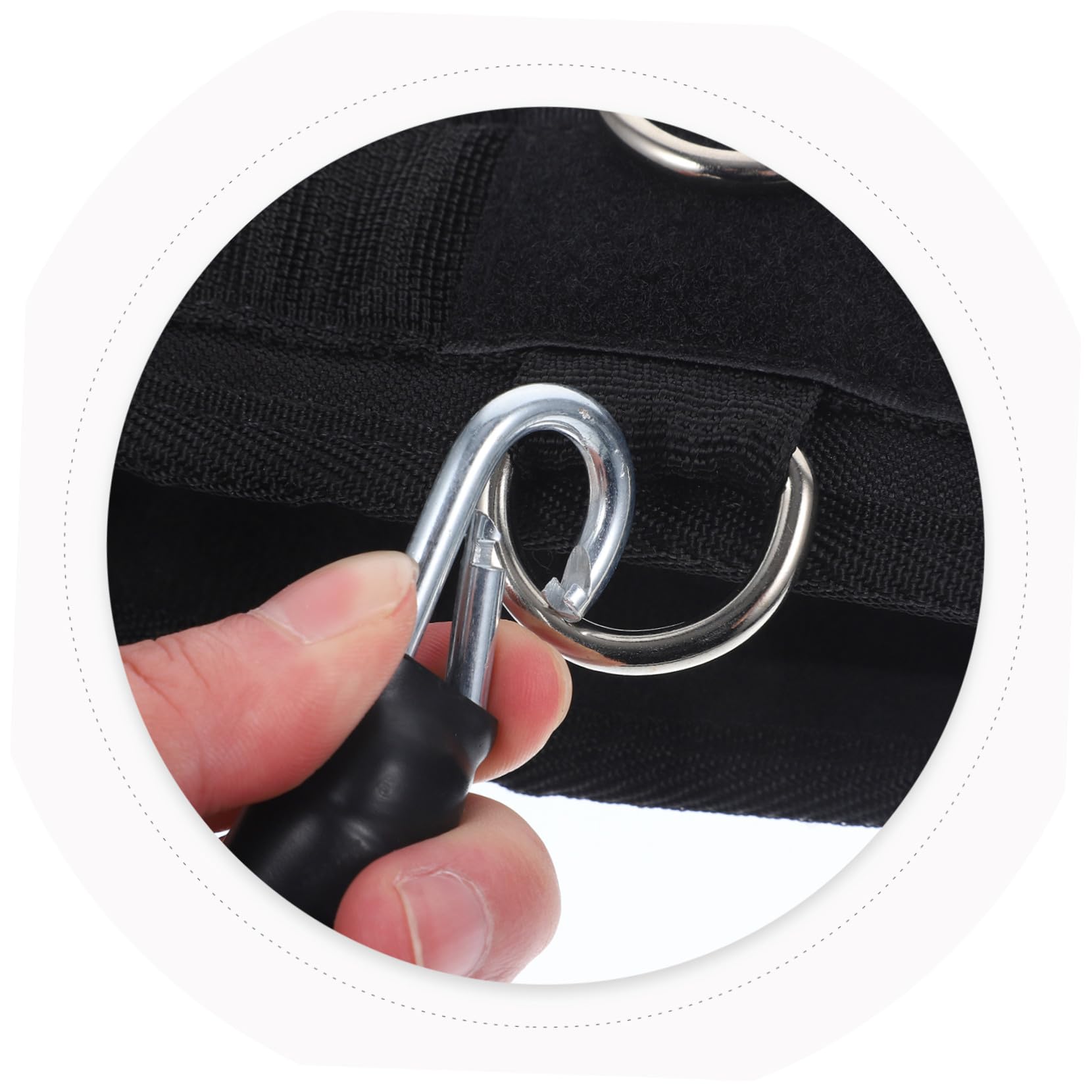 POPETPOP Fasce di Resistenza per Allenamento Salto Basket Regolabili in Lattice Nero Set da 2 (40 Lbs) Attrezzatura Sportiva per Potenziamento Muscolare Gambe Uso Domestico e Palestra