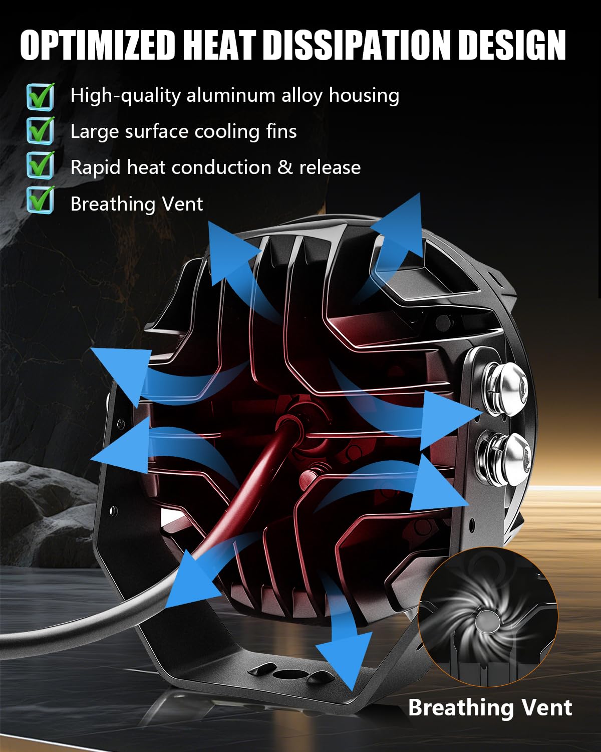 Chelhead Super jasny 5-calowy pasek świetlny LED, 172 W, światła do jazdy dziennej, 20400 lm, z bursztynowym złączem DRL i złączem DT, wodoszczelne reflektory IP68, kompatybilne z ciężarówkami UTV, 4