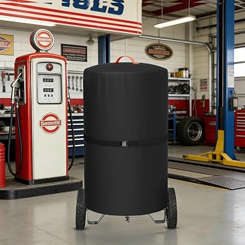 Air Compressor Cover, Heavy Duty Waterproof & Dustproof Upright Compressor Cover, Suitable for 20-30 Gallon Vertical Air Compressors, Black, 25D x 41H
