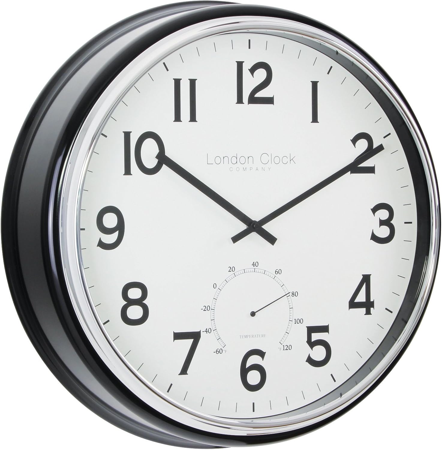Large Indoor/Outdoor Station Clock Black 56cm 24228 Amazon.co