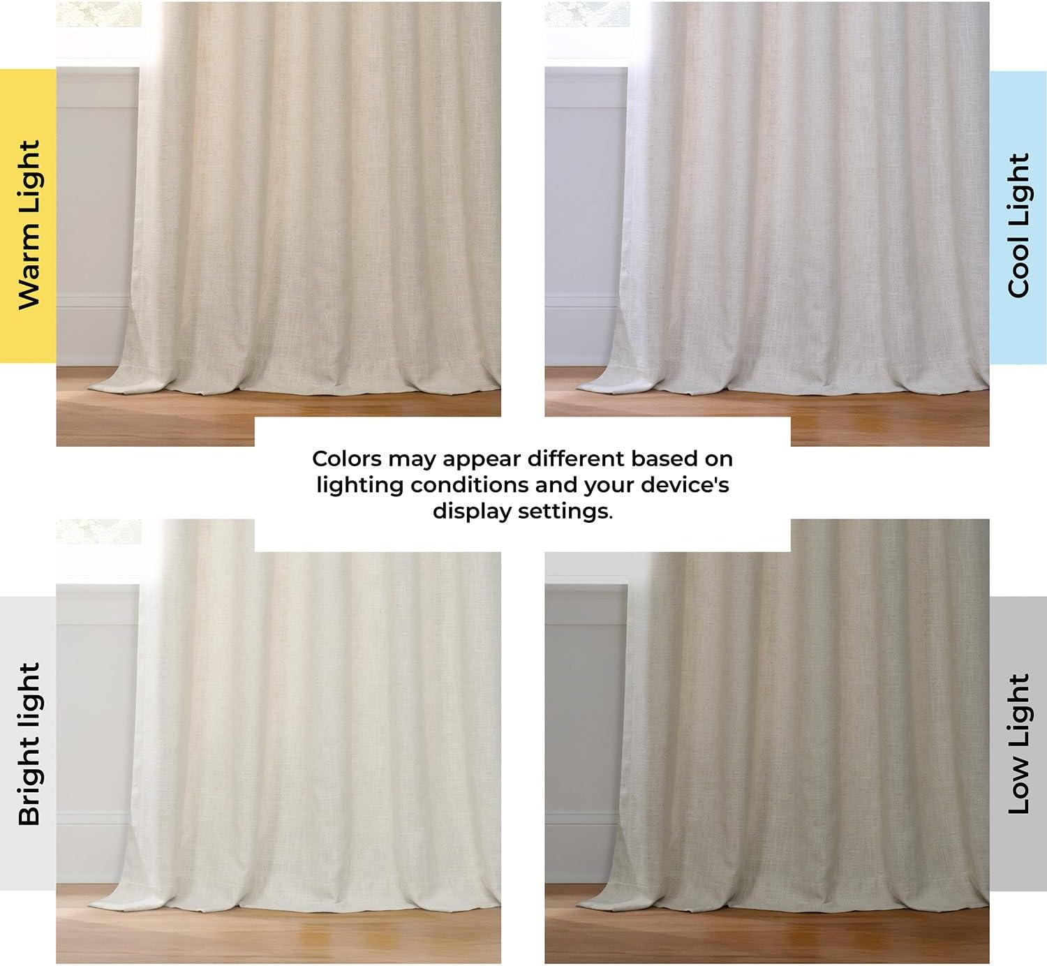 HPD Half Price Drapes Heavy Faux Linen Light Filtering Curtains for Bedroom 120 Inches Long (1 Panel) - Rod Pocket Curtains for Living Room - Window Curtains Home Decor - 50 X 120, Melted Cream