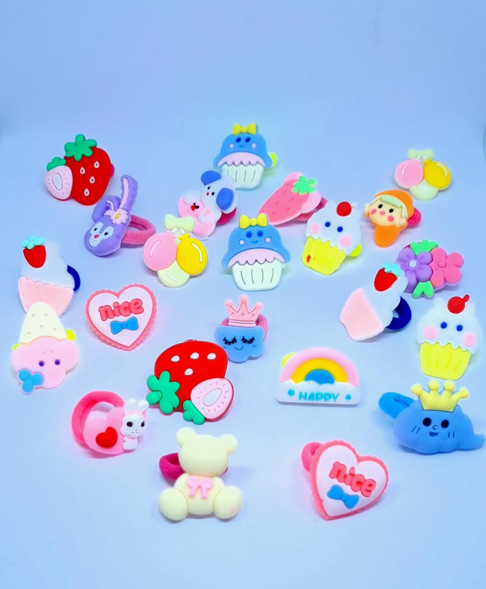Cute Kids Hair Ties, Cartoon Design Hair Bands, Colorful Rubber Band Accessories for Baby Girls and Women with Fancy Cartoon Characters (Small)-image-27
