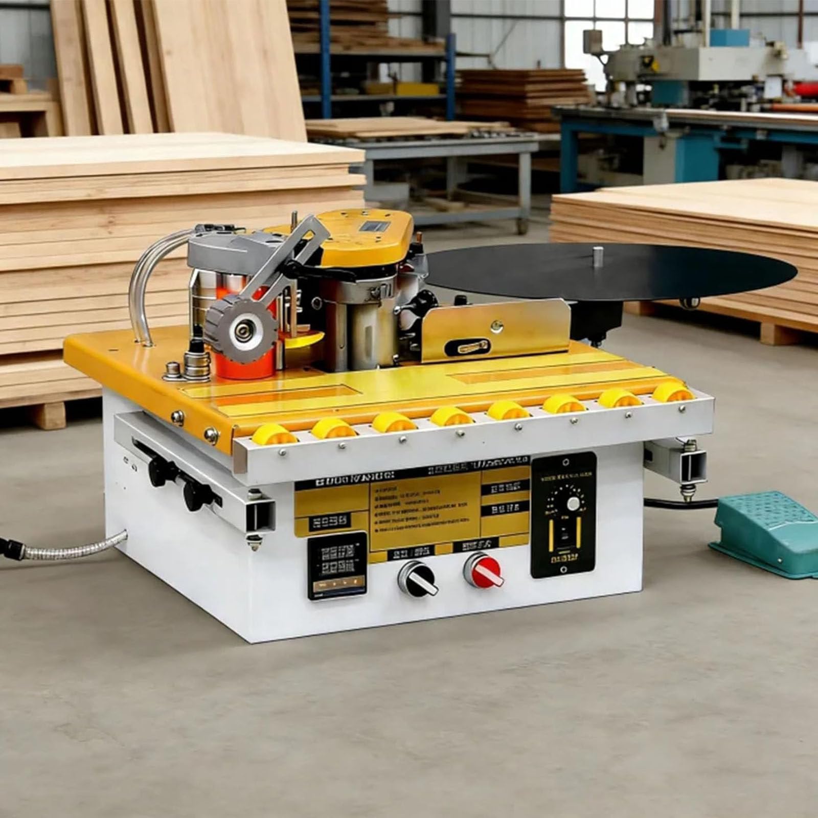 Htdre A Portable Edge Bander For Woodworking, Utomatic Gluing Nd Cutting Machine With Temperature Control For Panel Edges