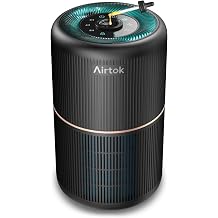 AIRTOK air purifier air purifier allergy sufferer with aromatherapy HEPA air filter against mold dust pollen odors 9997% removal to 01 micrometer night light parental controls timer 25dB