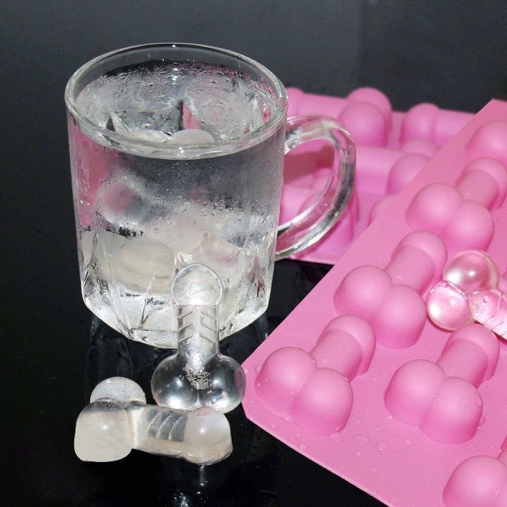 Moule à Glaçons Silicone Forme Drôle - 3D, Carré, Pour Gelée Ou Chocolat. Idée Cadeau Marrante Pour Fêtes - 3