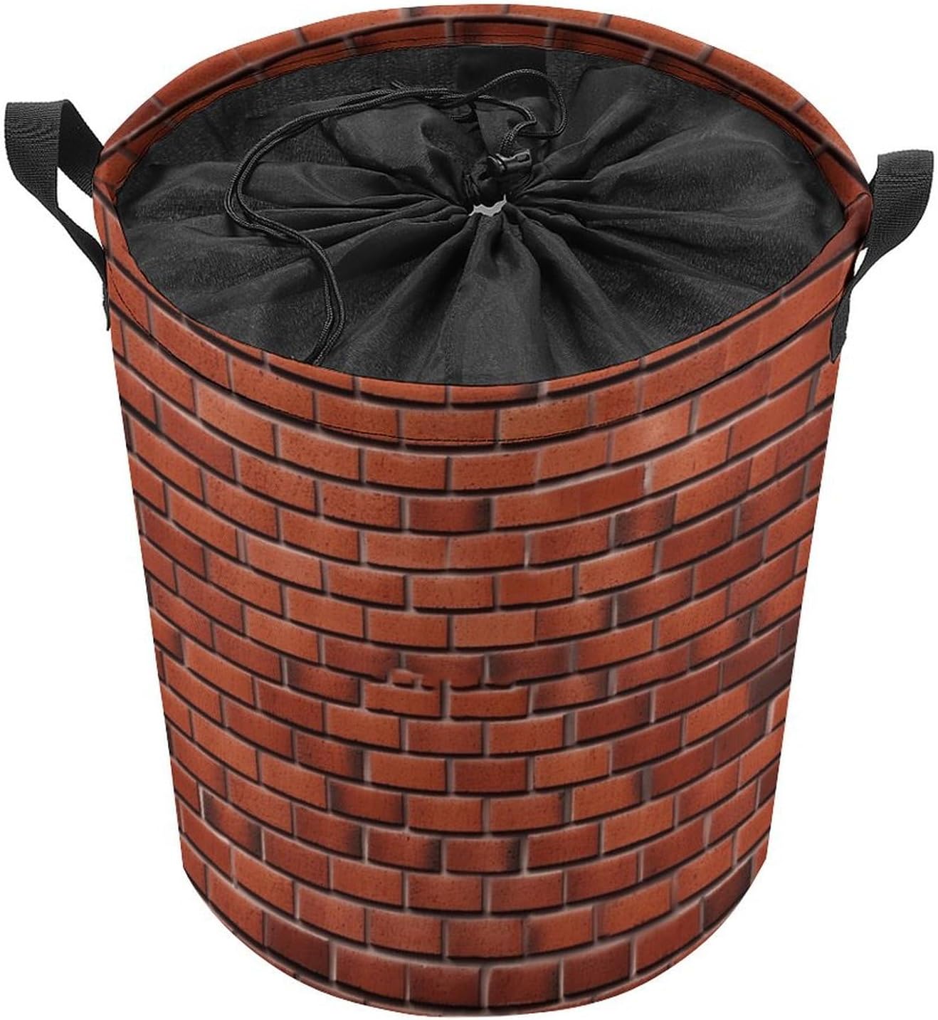 Red Brick Wall Laundry Basket Laundry Hamper Large Storage Basket Waterproof Collapsible Clothes Organizer Basket Clothes Hamper for Clothes Toys