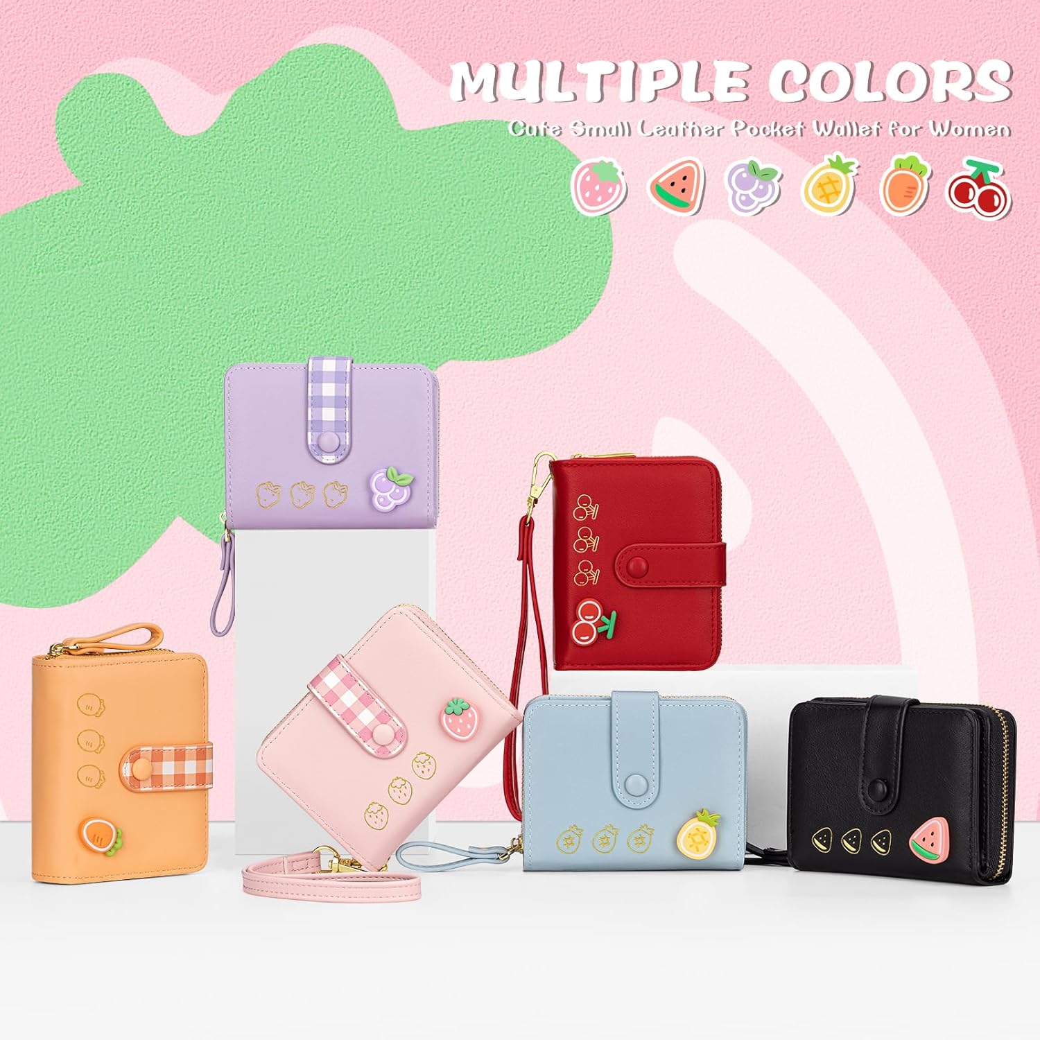 YINHEXI Wallet Women, RFID Blocking Small Bifold PU Leather Card Holder Wallet with Zipper Coin Pocket and ID Window, for Women, Ladies, Teens, and Girls (Pink) - Image 5