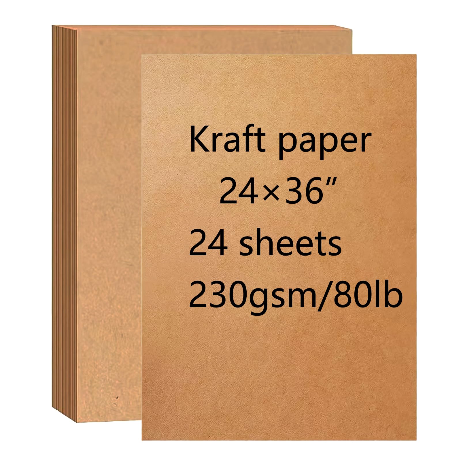 Große Kraftpapierbögen, 61 x 91,4 cm, braun, Bastelarbeiten, Karton, 24 Stück, 230 g/m², für Malerei, DIY, robuste Verpackungen, Handwerk, Geschäftspräsentationen