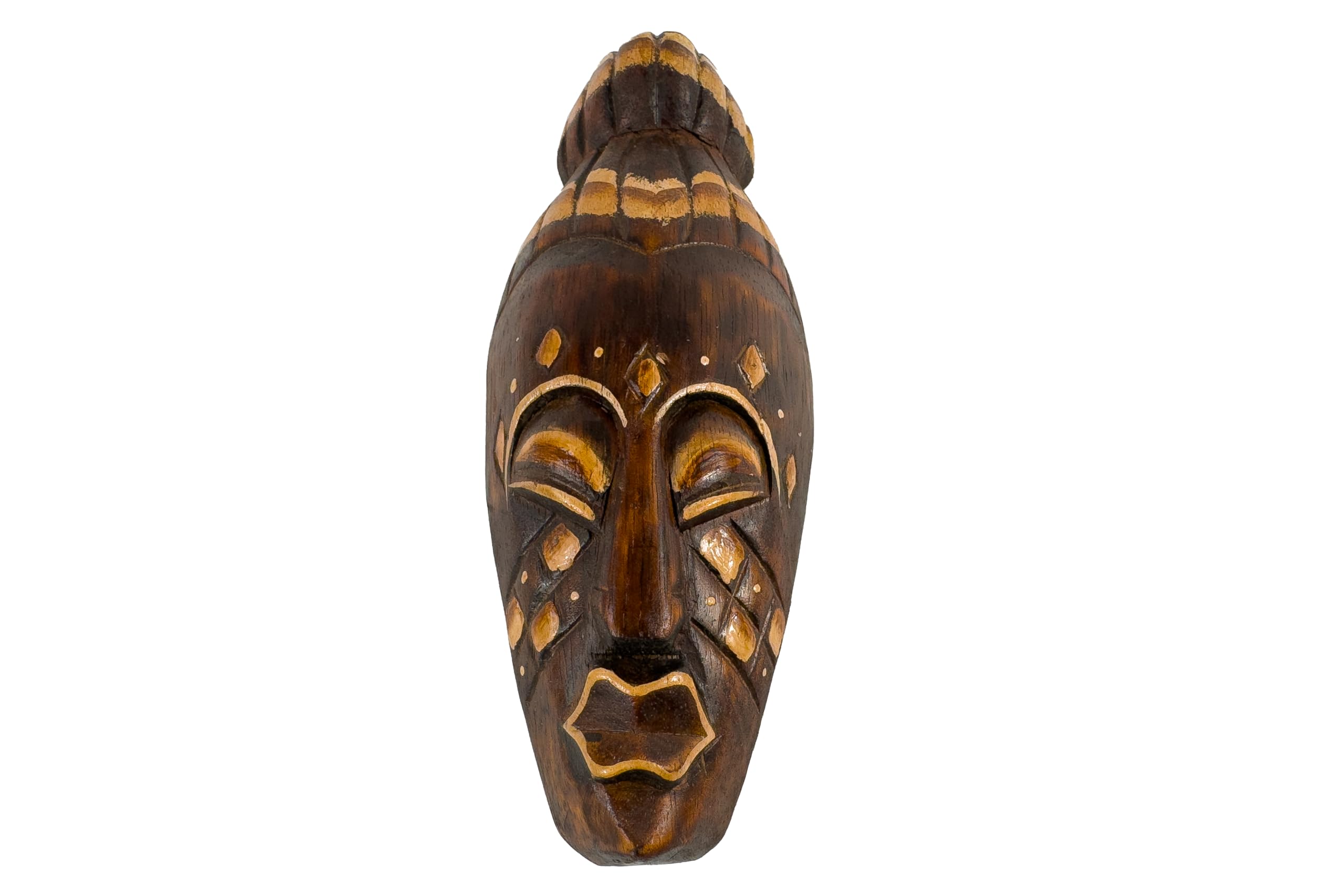 Handcraft Bali Wooden Mask, 20 cm - Handmade Wall Hanging Home Decor Sculpture