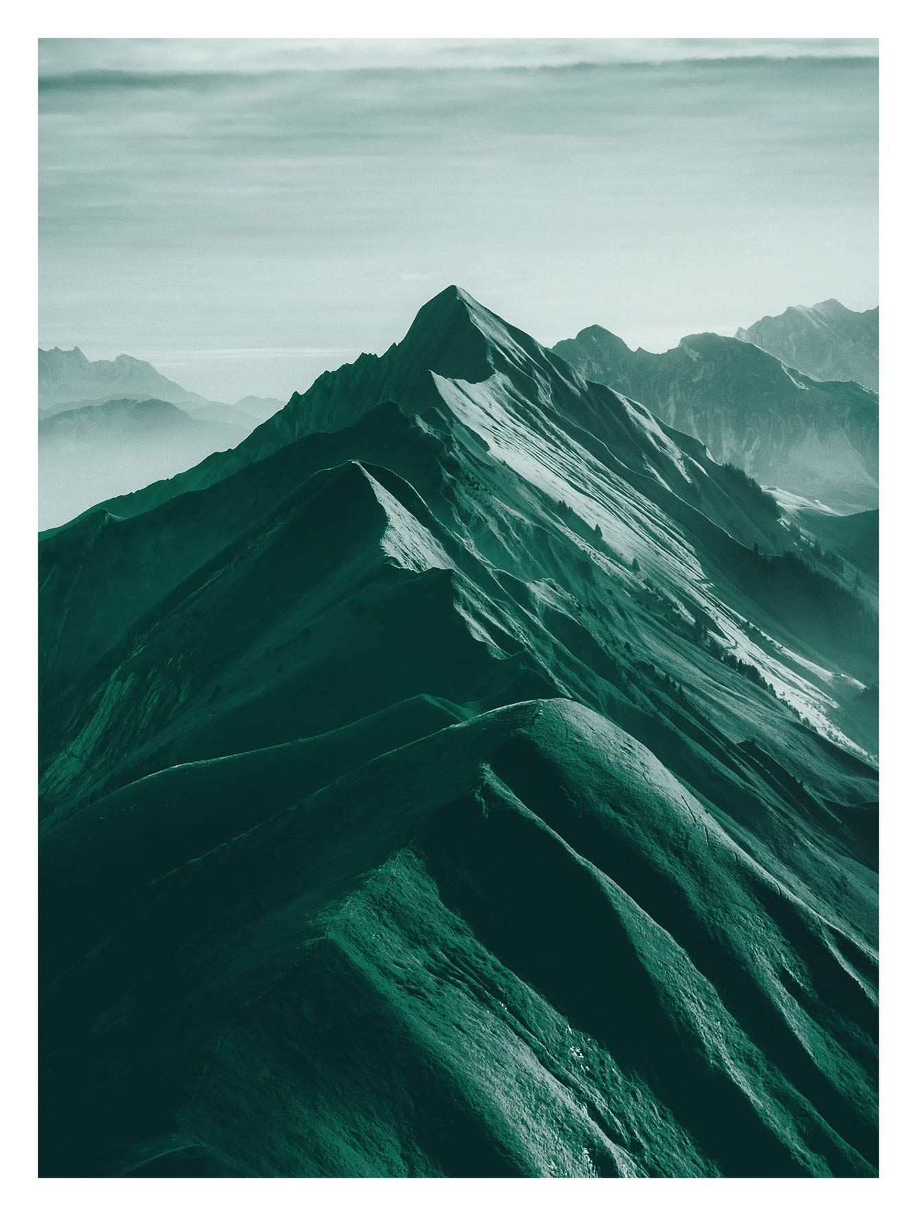 Komar Wall Picture Mountains Top Poster Picture Living Room Bedroom Decoration Art Print No Frame P126B-30x40 Size 30x40 cm (Width x Height)