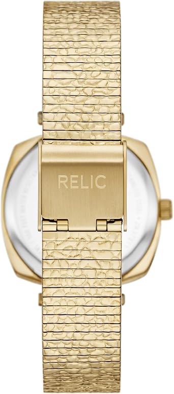 RELIC by Fossil Women's Megan Three-Hand Gold-Tone Stainless Steel Mesh Watch (Model: ZR37311)