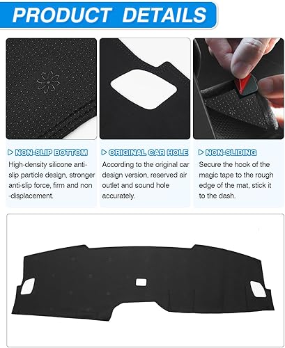 Miniatura 6 de Cartist Cubierta de tablero compatible con CRV CR-V 2023 2024 2025, accesorios para salpicadero, alfombrilla antideslizante antideslizante