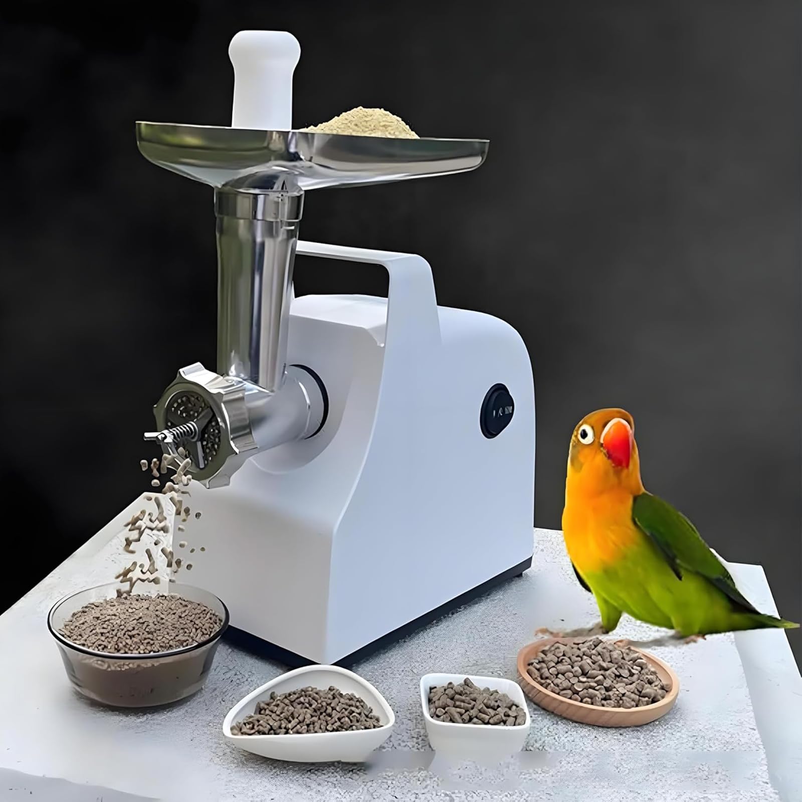 Máquina eléctrica de pellets de alimentación animal, granulador de alimento para pájaros, diseño de mango, fácil de usar, reduce los costos de cría