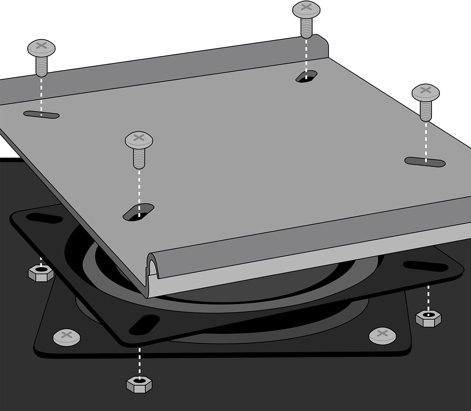 Wise 8WD73 Sure Mount Seat Bracket Kit, 33", Aluminum