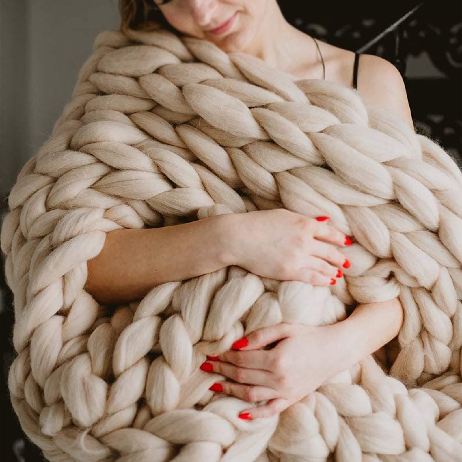 Couverture tricotée chunky idée cadeau idéale pour la maison