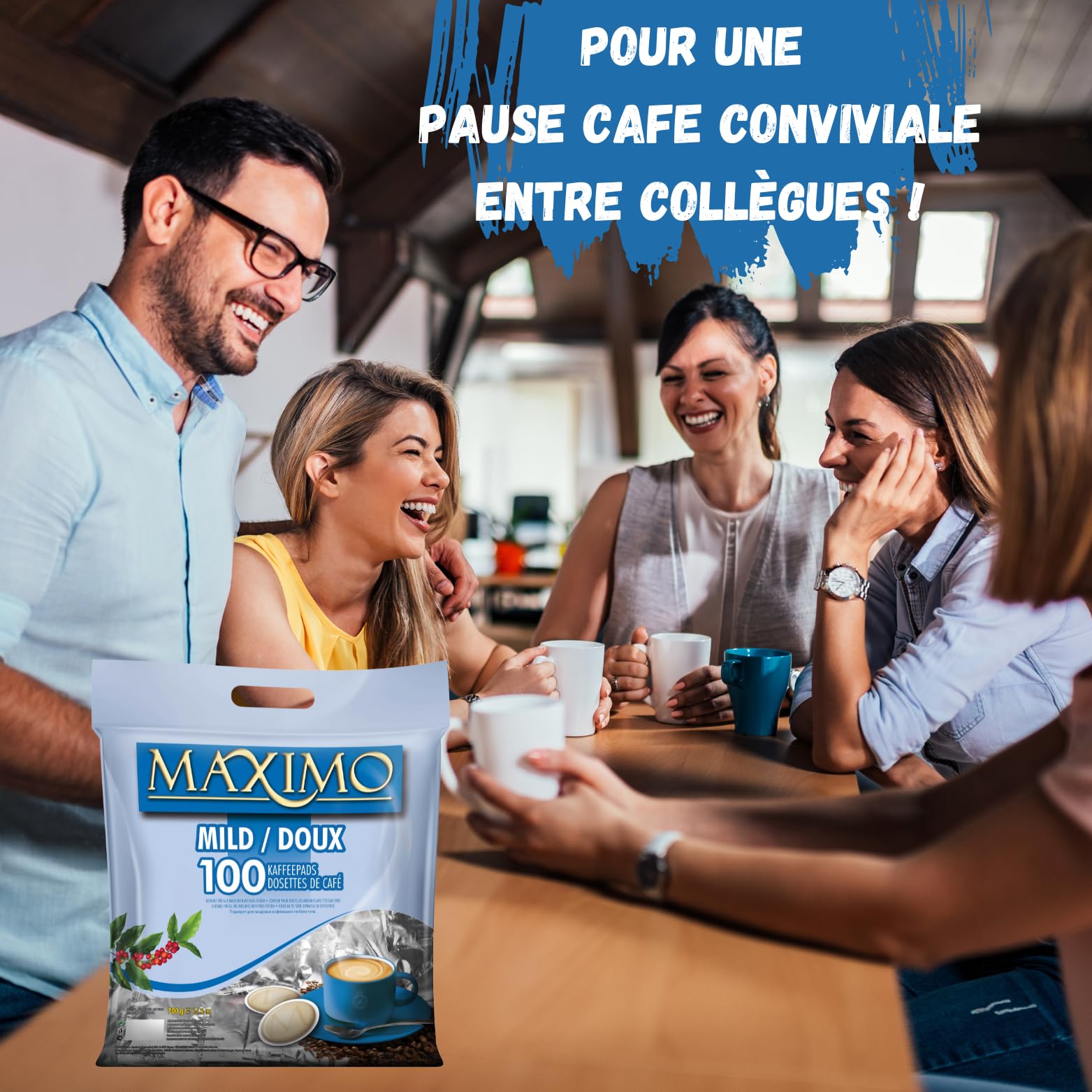 MAXIMO Doux - 400 dosettes individuelles de café compatibles SENSEO