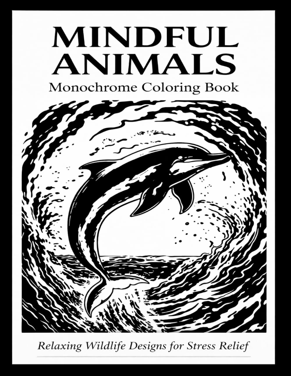 Monochrome Animals Volume 3: A Mindful Coloring Book for Adults Featuring Detailed Wildlife Illustrations for Relaxation and Calm Creativity