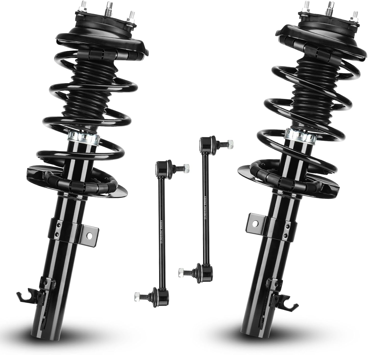 Front Struts Assembly Shock Absorber Sway Bar Links Kit Fit for Ford Focus Only 2.0L 2006 2007 2008 2009 2010 2011,Replace 172257 172258 K80066 (4Pcs) Front Struts +Sway Bar End Links 4pc