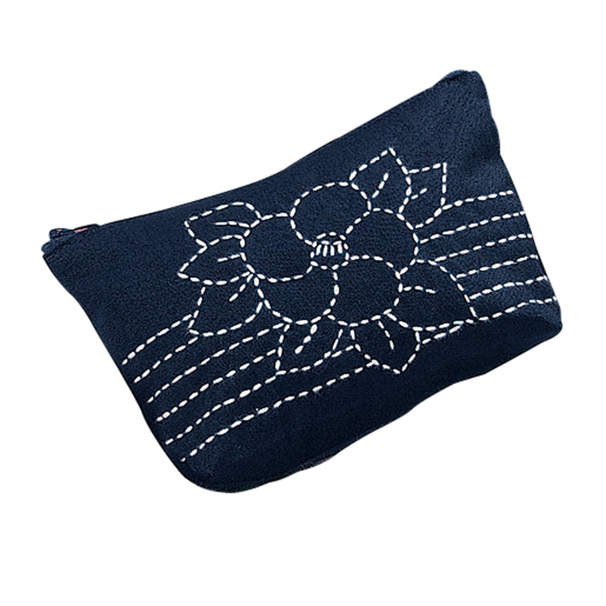 Kit Sashiko pochette navy n°100 une idée cadeau DIY pleine d'attention