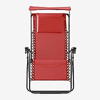 Vista 8 de BrylaneHome 350 libras para exteriores, 350 libras, capacidad de peso, silla ajustable de gravedad cero con dosel, silla tumbona plegable