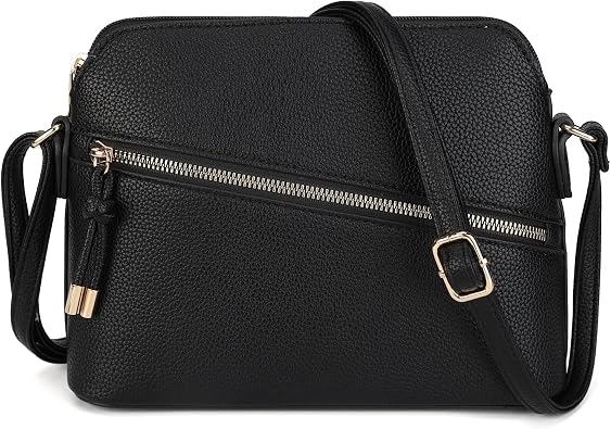 AFKOMST Small Crossbody Purse for Women Vegan Leather Everyday Bag and Dome Medium Satchel Handbag with Large Capacity